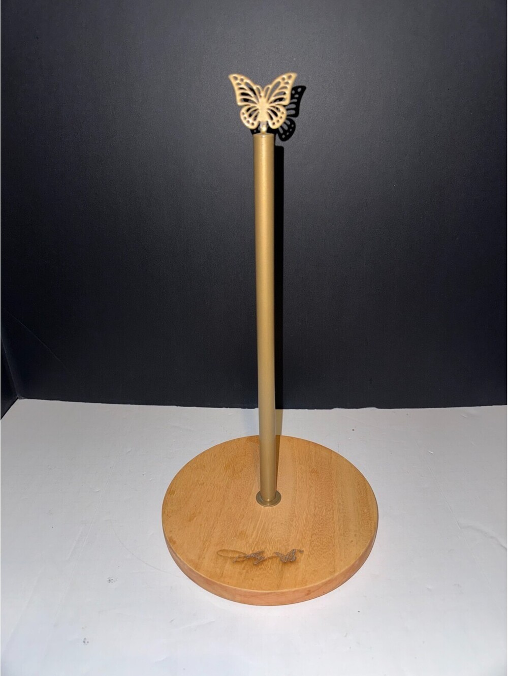Dolly Parton BUTTERFLY Paper Towel Holder Wood and Metal